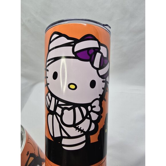Sanrio Hello Kitty Halloween Black Cat & Mummy Cat Travel Tumbler Set Of 2 - Picture 8 of 16